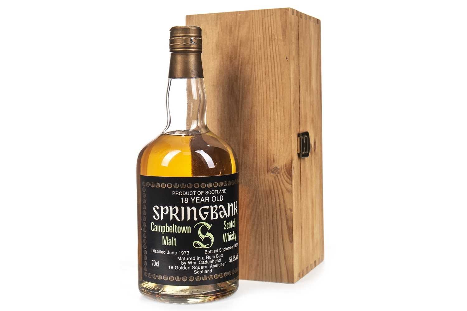 Lot 245 - SPRINGBANK 1973 RUM BUTT AGED 18 YEARS