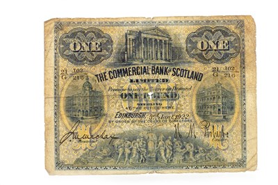 Lot 565 - A THE COMMERCIAL BANK OF SCOTLAND £1, 1922