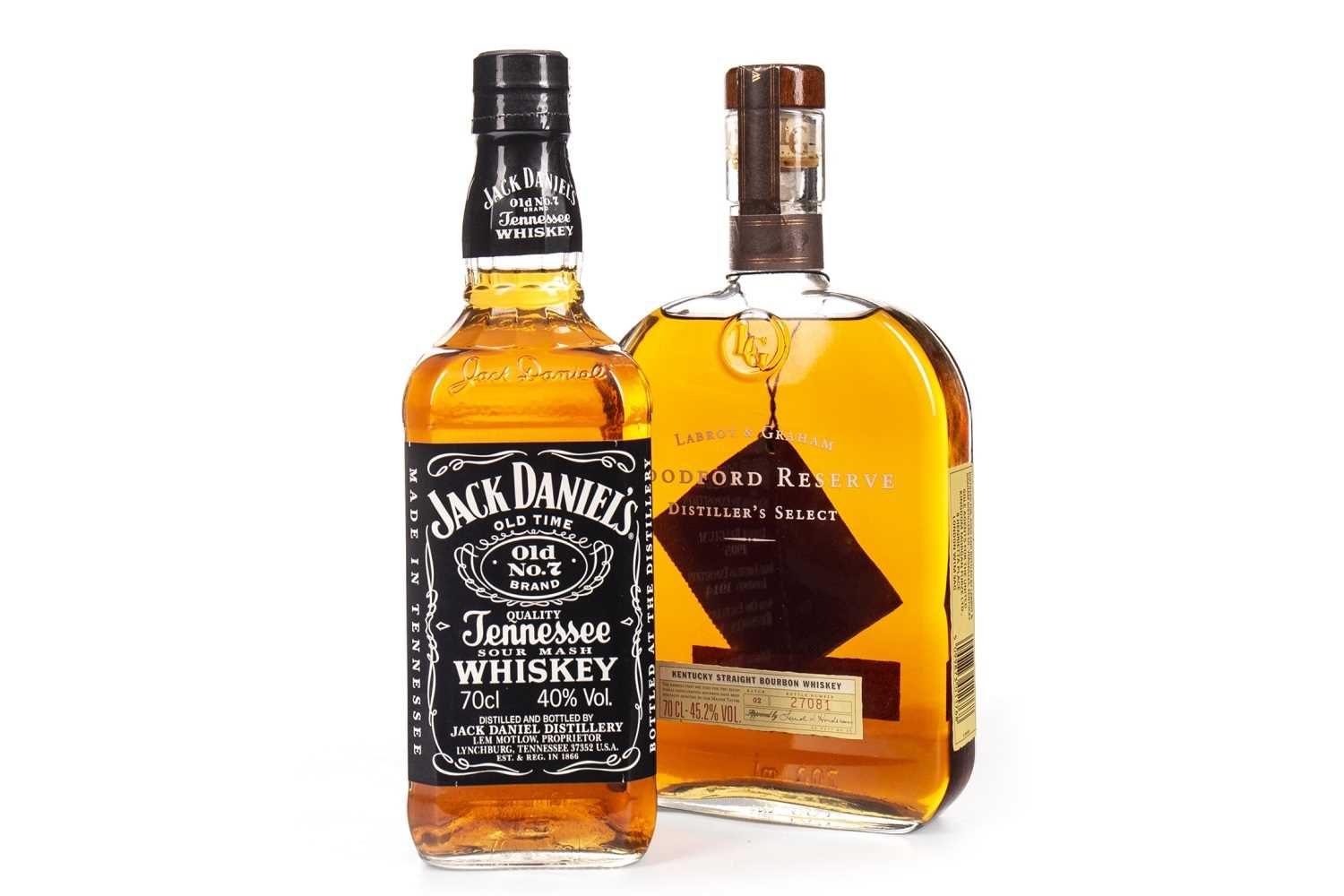 Lot 409 - WOODFORD RESERVE AND JACK DANIEL'S OLD NO. 7