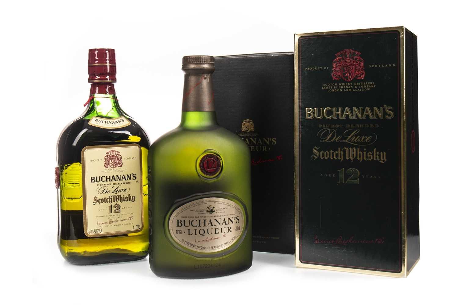 Lot 412 - ONE LITRE OF BUCHANAN'S AGED 12 YEARS AND BUCHANAN'S LIQUEUR
