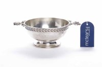 Lot 447 - EARLY GEORGE V TWIN HANDLED SILVER BOWL maker...
