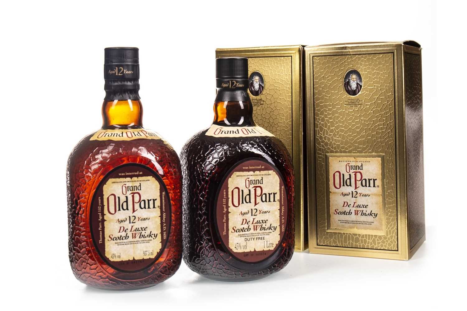 Lot 415 - TWO BOTTLES OF GRAND OLD PARR AGED 12 YEARS