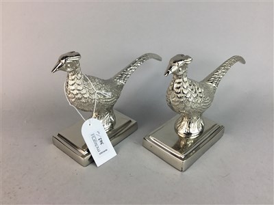 Lot 362 - A PAIR OF CULINARY CONCEPTS SILVERED GROUSE