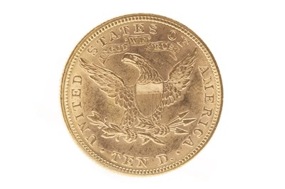 Lot 569 - A GOLD USA $10 COIN, 1882