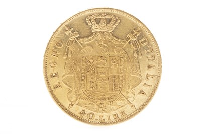 Lot 588 - A GOLD 40 LIRE COIN, 1812