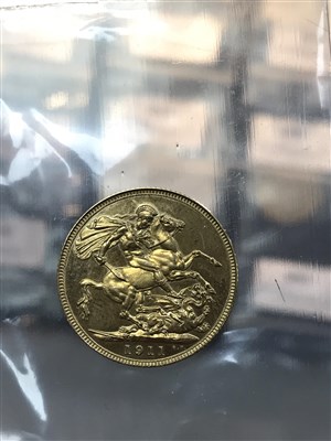 Lot 589 - A GOLD SOVEREIGN, 1911