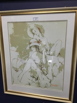 Lot 350 - LAZY AFTERNOON, AN EMBELLISHED PRINT AFTER ADRIANA TESEI