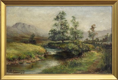 Lot 435 - RURAL SCENE, AN OIL BY CHARGES GUSTAV LOUIS PHILLIPS