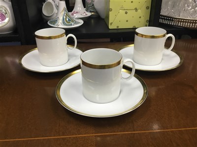 Lot 385 - TWO FLORAL AND GILT TEA SERVICES AND A COFFEE SERVICE