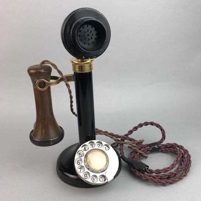 Lot 24 - AN EARLY 20TH CENTURY CANDLESTICK PHONE