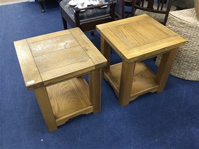 Lot 269 - A PAIR OF OAK SIDE TABLES