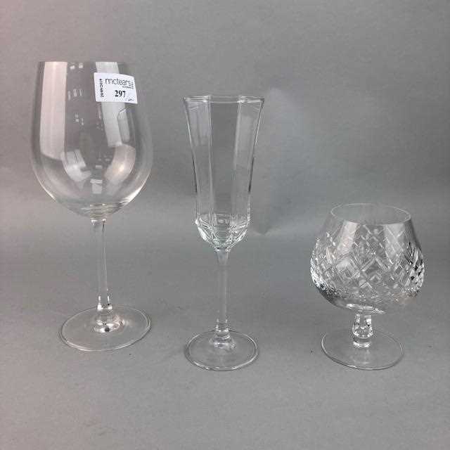 Lot 297 - A LOT OF CRYSTAL AND OTHER GLASSWARE