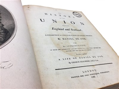 Lot 1582 - HISTORY OF THE UNION BETWEEN ENGLAND AND SCOTLAND, BY DANIEL DE FOE