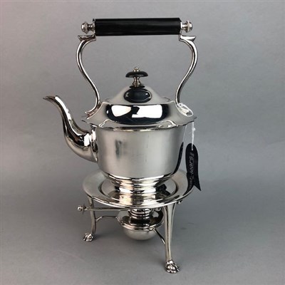 Lot 5 - A SILVER CONDIMENT SET AND SILVER PLATED ITEMS