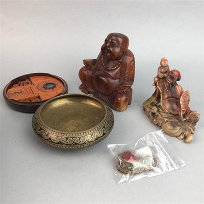 Lot 73 - A LOT OF CHINESE VASES, BUDDHA, BOWL AND PENDANT