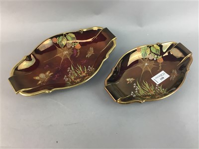 Lot 150 - A LOT OF TWO CARLTON WARE 'ROUGE ROYALE' SPIDERS WEB DISHES AND OTHERS