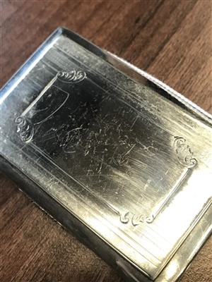 Lot 870 - A SILVER SNUFF BOX BY NATHANIEL MILLS