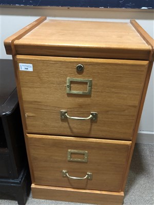 Lot 250 - A MODERN TWO DRAWER FILING CABINET