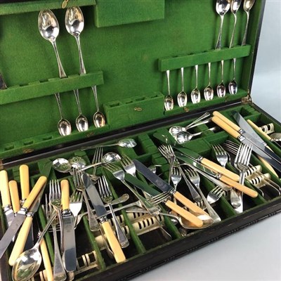 Lot 303 - A CANTEEN OF SILVER PLATED CUTLERY