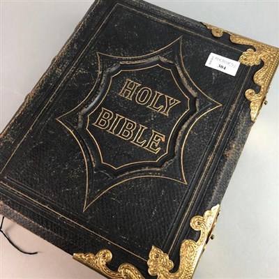 Lot 304 - A VICTORIAN FAMILY BIBLE