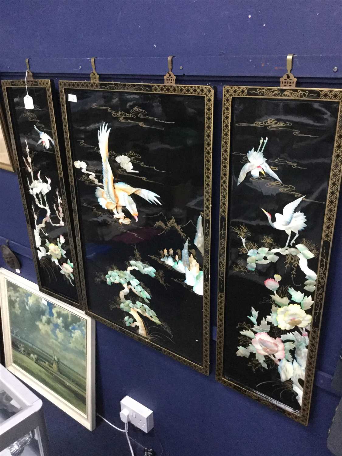 Lot 175 - A LOT OF THREE CHINESE PANELS
