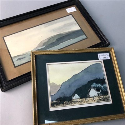 Lot 186 - SKERRAY, A WATERCOLOUR BY L KNOX AND ANOTHER WATERCOLOUR