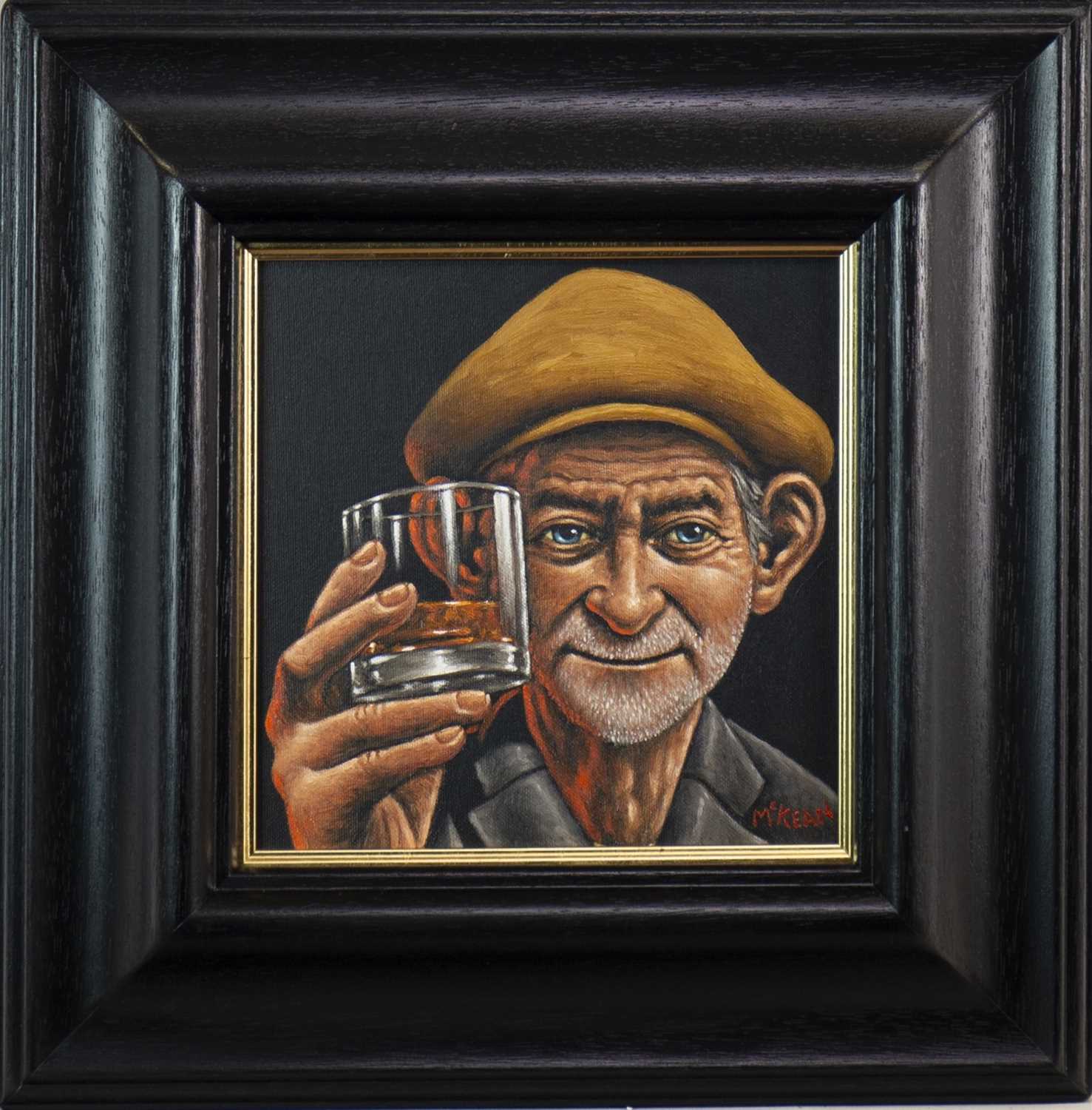 Lot 662 - EARS TO YOU SHUG, AN OIL BY GRAHAM MCKEAN