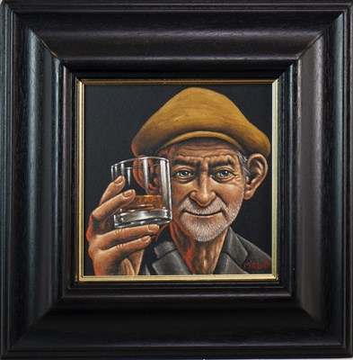Lot 662 - EARS TO YOU SHUG, AN OIL BY GRAHAM MCKEAN