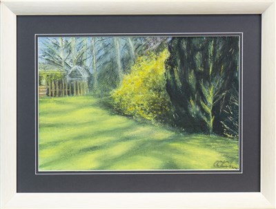 Lot 672 - EVENING SHADOWS, A PASTEL BY ALICK GRAY
