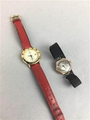 Lot 218 - AN EARLY 2OTH CENTURY GOLD WATCH AND A GUCCI WATCH