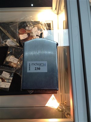 Lot 230 - A TABLE LIGHTER MODELLED AS A ROLLS ROYCE RADIATOR GRILLE