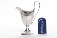 Lot 518 - GEORGE III SILVER NEOCLASSICAL STYLE MILK JUG...