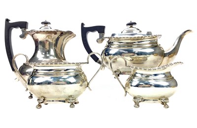 Lot 868 - A SILVER FOUR PIECE TEA AND COFFEE SERVICE