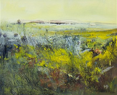 Lot 695 - AUTUMN GORSE, A MIXED MEDIA BY MAY BYRNE