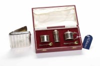 Lot 524 - MODERN SILVER CRUET SET maker Deakin & Francis...