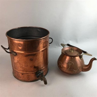 Lot 339 - A GROUP OF COPPER POTS AND KETTLES
