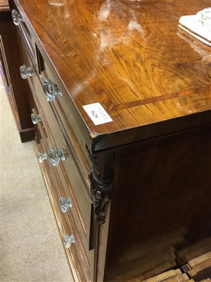 Lot 1629 - A VICTORIAN WALNUT CHEST OF DRAWERS