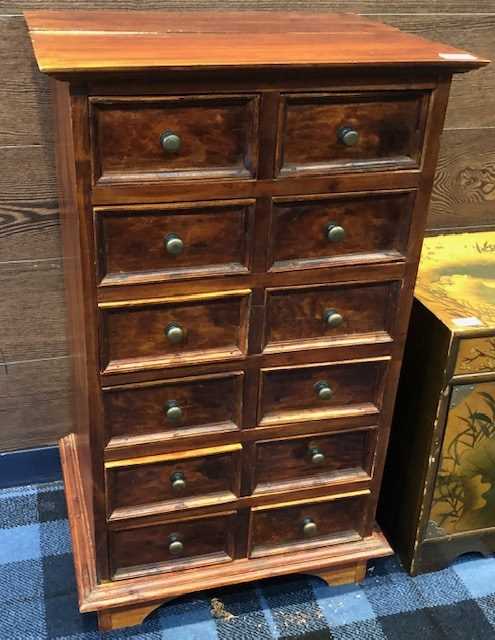 Lot 367 - AN INDONESIAN HARDWOOD CHEST