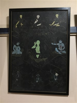 Lot 371 - A LOT OF FIVE TANKA PAINTINGS