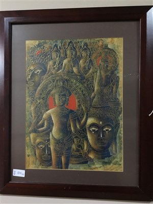 Lot 371 - A LOT OF FIVE TANKA PAINTINGS