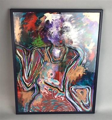 Lot 372 - COLOURS, AN OIL PAINTING BY ELIZABETH HAMIL
