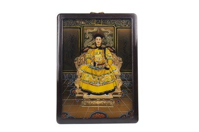 Lot 1097 - A LOT OF TWO CHINESE REVERSE PAINTINGS ON GLASS