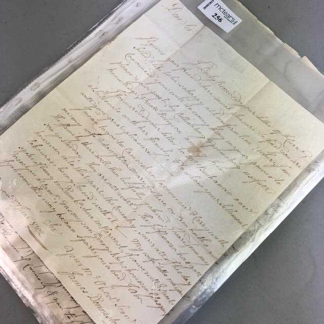 Lot 256 - A LOT OF LATE 18TH CENTURY HAND WRITTEN LETTERS