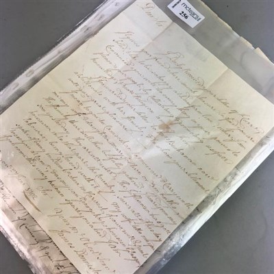 Lot 256 - A LOT OF LATE 18TH CENTURY HAND WRITTEN LETTERS