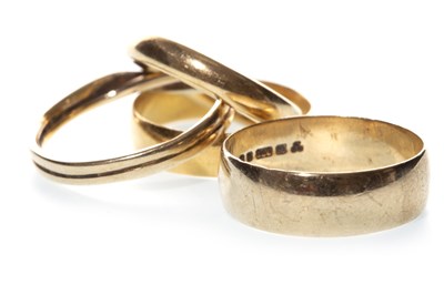 Lot 57 - FOUR WEDDING BANDS