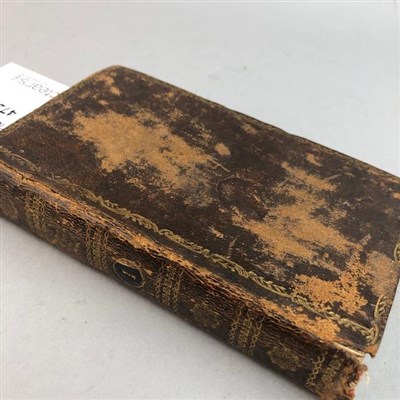 Lot 472 - A GEORGIAN BIBLE AND FOUR STAMPS