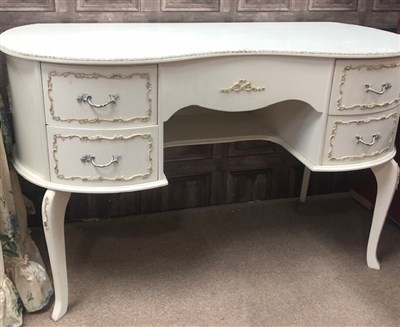 Lot 418 - A KIDNEY BEAN SHAPED DRESSING TABLE AND ANOTHER