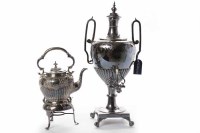 Lot 543 - LATE 19TH CENTURY SILVER PLATED SAMOVAR...