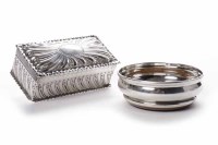 Lot 546 - LATE VICTORIAN SILVER TRINKET BOX maker's mark...