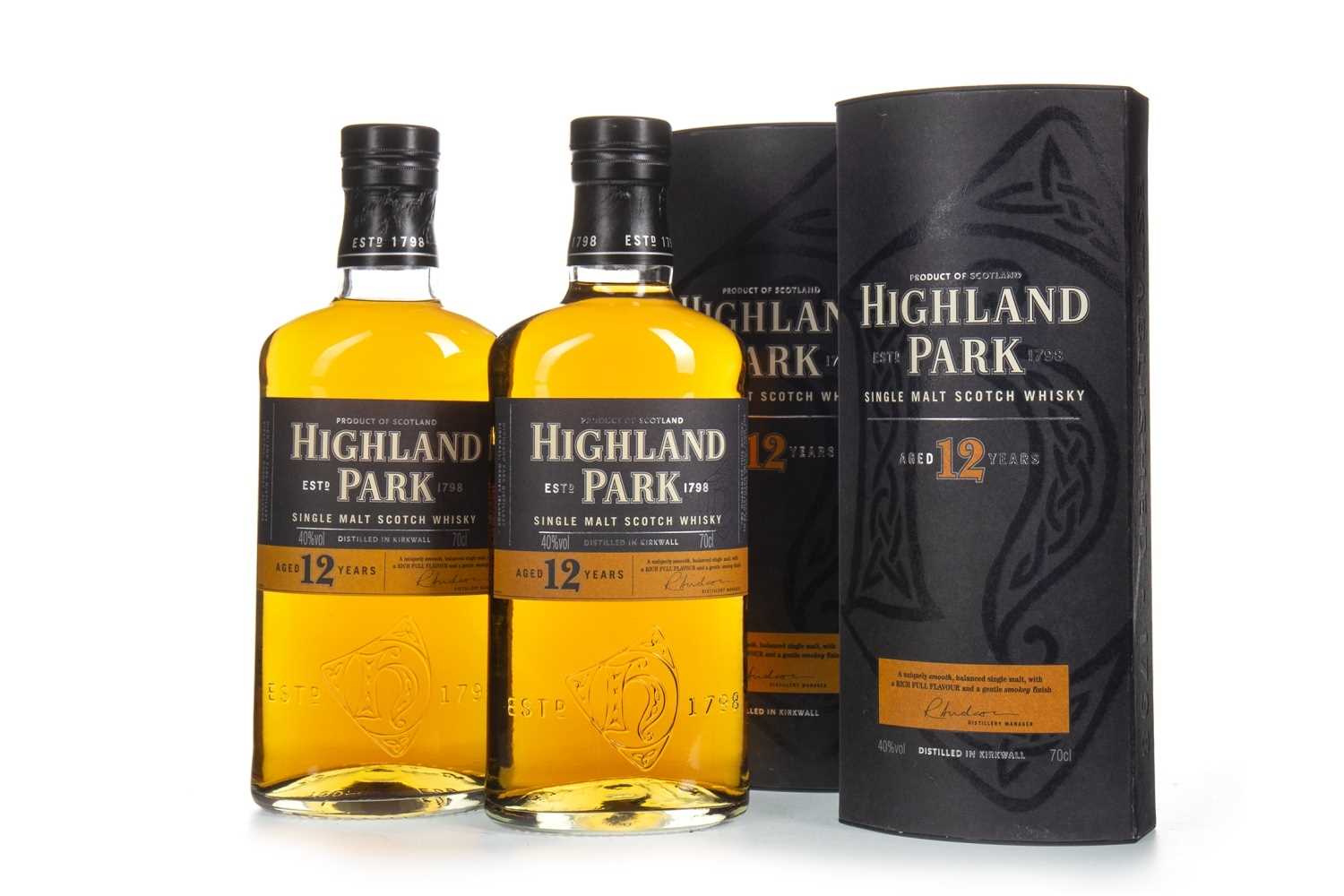 Lot 306 - TWO BOTTLES OF HIGHLAND PARK 12 YEARS OLD